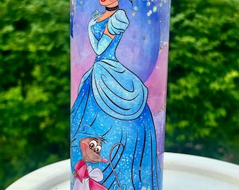 Glass Slipper Princess Inspired Tumbler | Princess Cindy Inspired Tumbler | 20oz Custom Tumbler | Disney Inspired Tumbler