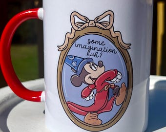 Coquette Bow Mirror Scorcerer Mickey Inspired 15oz Ceramic Mug