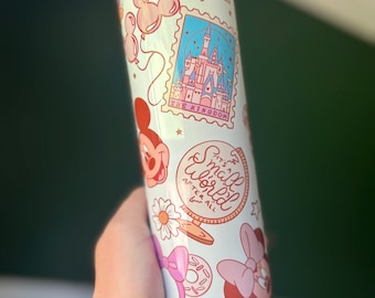Vaso inspirado en Disneyland / Vaso retro de Disney / Vaso con ícono de parque / Vaso con castillo / Vaso inspirado en Disney / Vaso térmico de 20 oz