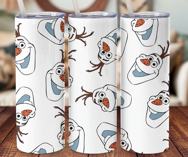 Olaf Inspired Tumbler | Happy Snowman Inspired Tumbler | Frozen Inspired Tumbler | 20oz Custom Tumbler | Disney Inspired Tumbler bild 1
