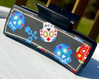 Coco Inspired Hair Clip | Epcot Park Hair Accessory | Magical Vacation Hair Clip | Day of the Dead Matte Black Hair Clip
