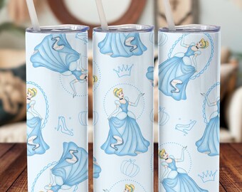 Glass Slipper Princess Inspired Tumbler | Princess Cindy Inspired Tumbler | 20oz Custom Tumbler | Disney Inspired Tumbler