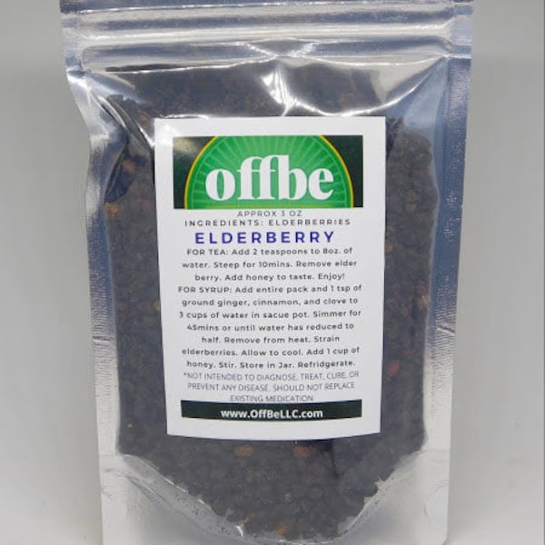 Wildcrafted Whole Elderberry (Dried)