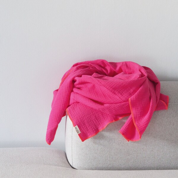 Neon Pink Scarf - Etsy