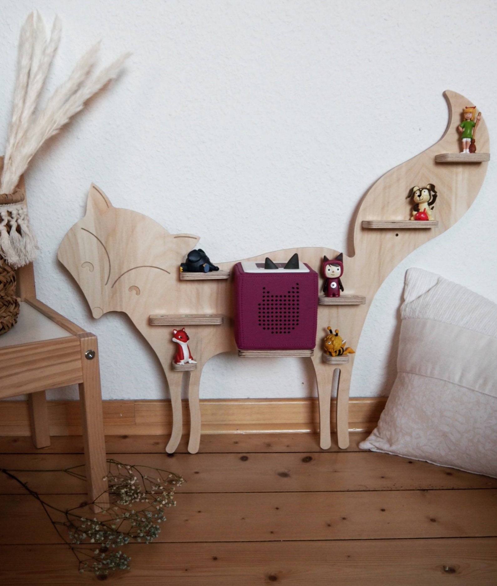 Tonie Regal Mit Magnet-Stickern - Motiv Regenbogen Für Ca. 25 Figuren (45x32cm)