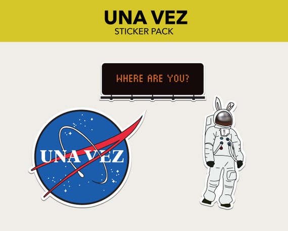 Una Vez Sticker Pack Bad Bunny Sticker Pack Vinyl Stickers Etsy