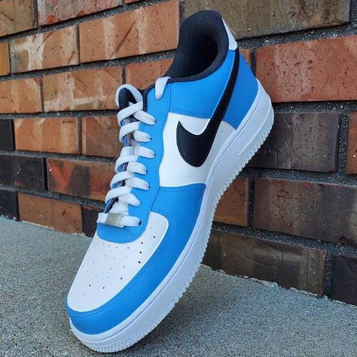 Black and Grey Themed Custom Air Force 1 Etsy