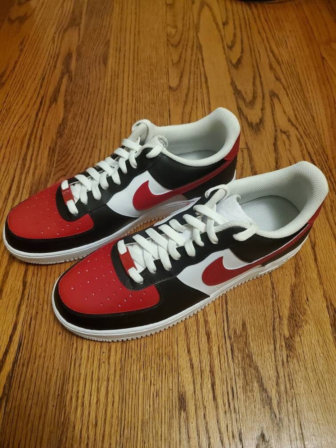 custom air force 1 red and white