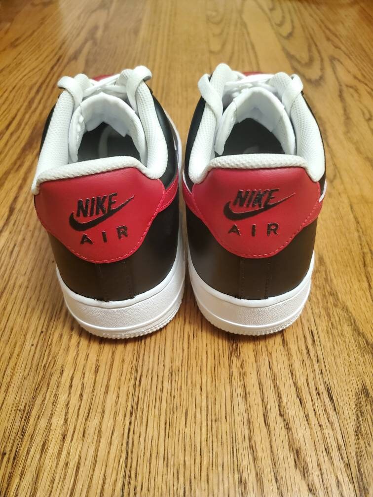 red custom air force 1
