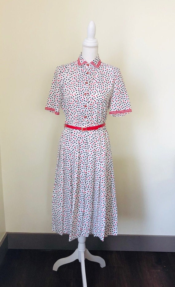 Vintage Schrader Sport Petite Belted Dress / Vint