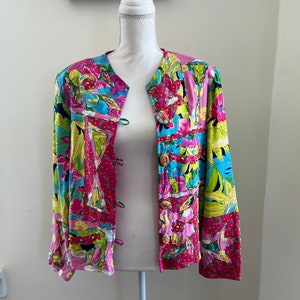 Vintage 1990s Sandy Abstract Art Jacket - size medium