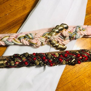 Vintage anni &#39;80 Carolyn Tanner Cinture / 80s Art Belt Set