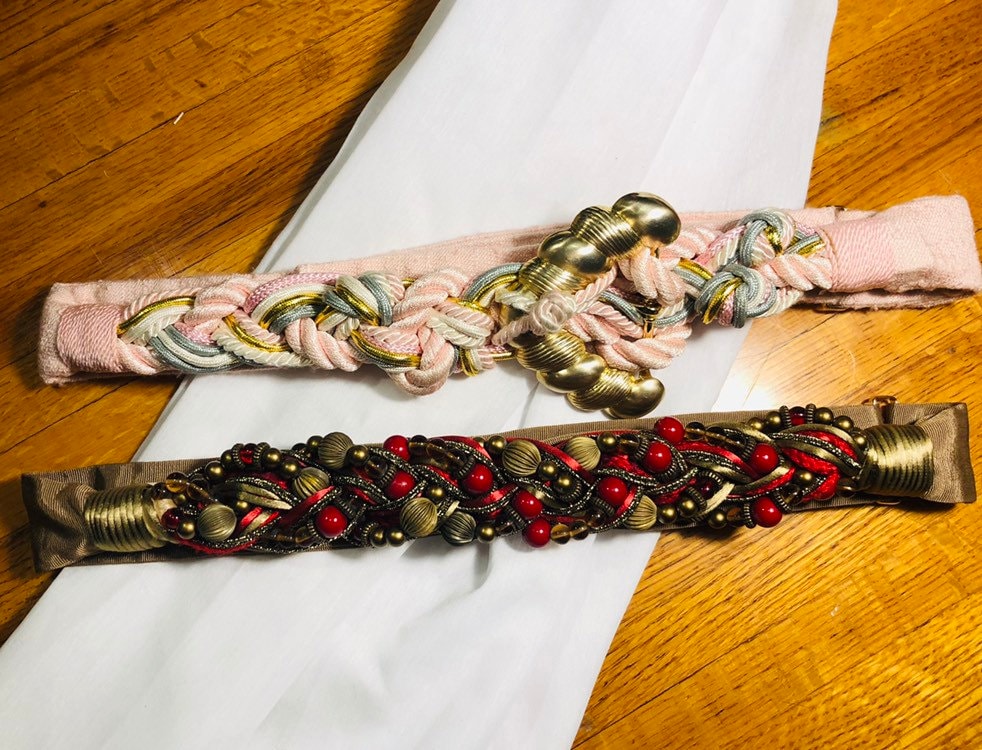 Vintage 80s Purple and Burgundy Art Belt by Carolyn Tanner Vintage 80s Carolyn Tanner Belts / 80s Art Belt Set - Gem main image 2
