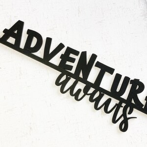 Word Decor, Quirky Wall Art, Adventure Awaits, Adventure themed. immagine 6