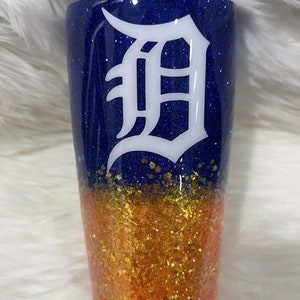Detroit Tigers Tumbler, Detroit Tumbler, Glitter Tumbler, MLB Tumbler, Tigers Tumbler, Custom Detroit Tumbler, Detroit Tigers, Tigers