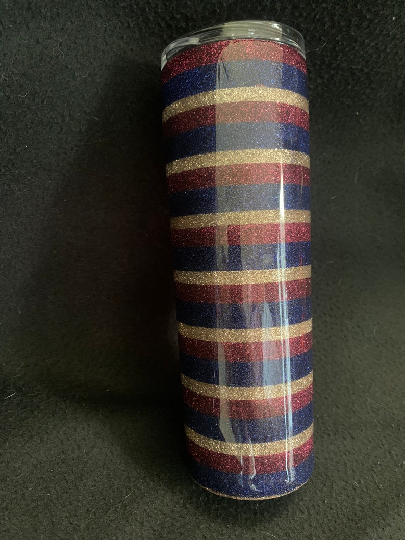 Striped Glitter Tumbler Glitter Tumbler Striped Tumbler Etsy