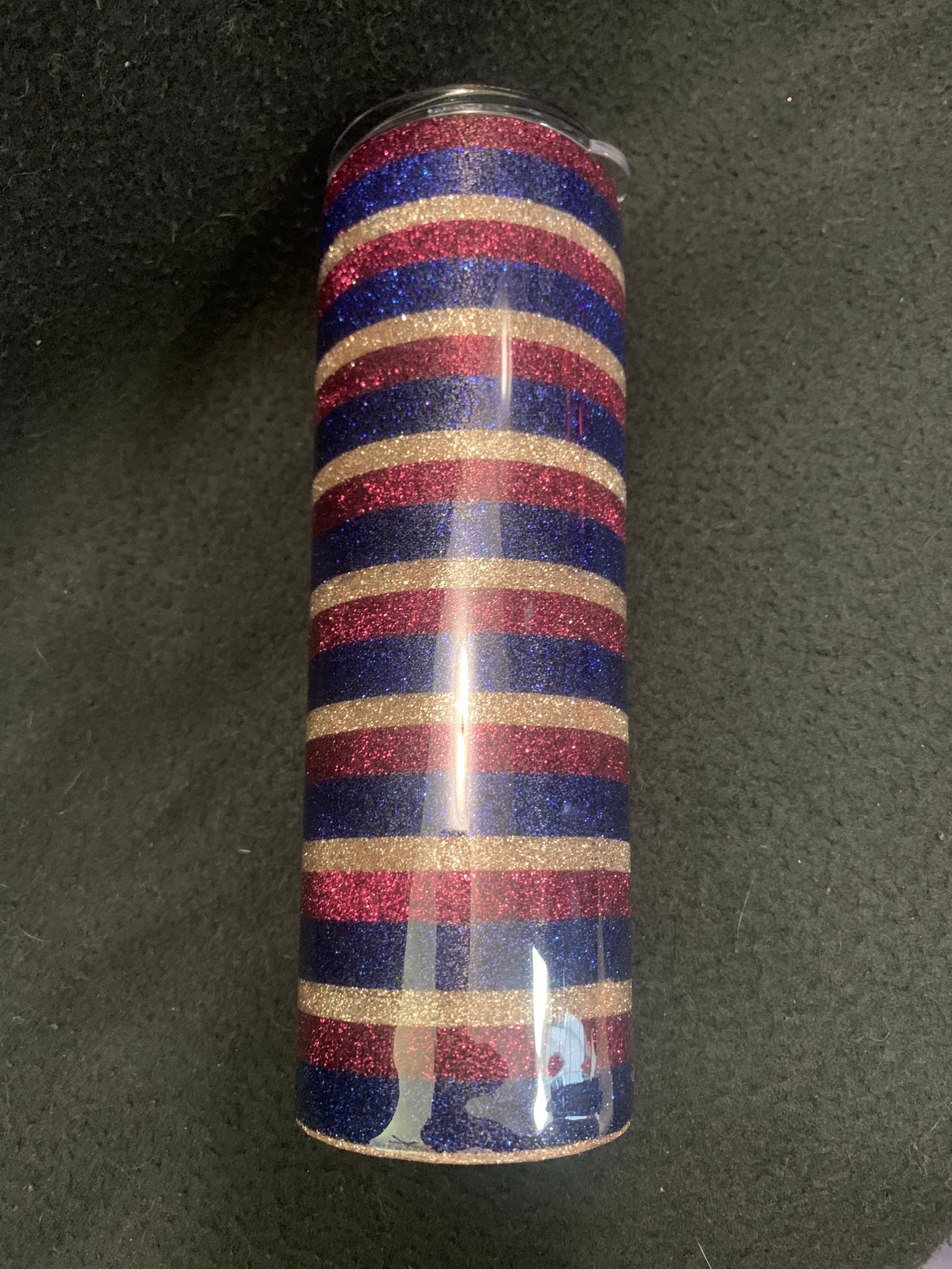 Striped Glitter Tumbler Glitter Tumbler Striped Tumbler Etsy