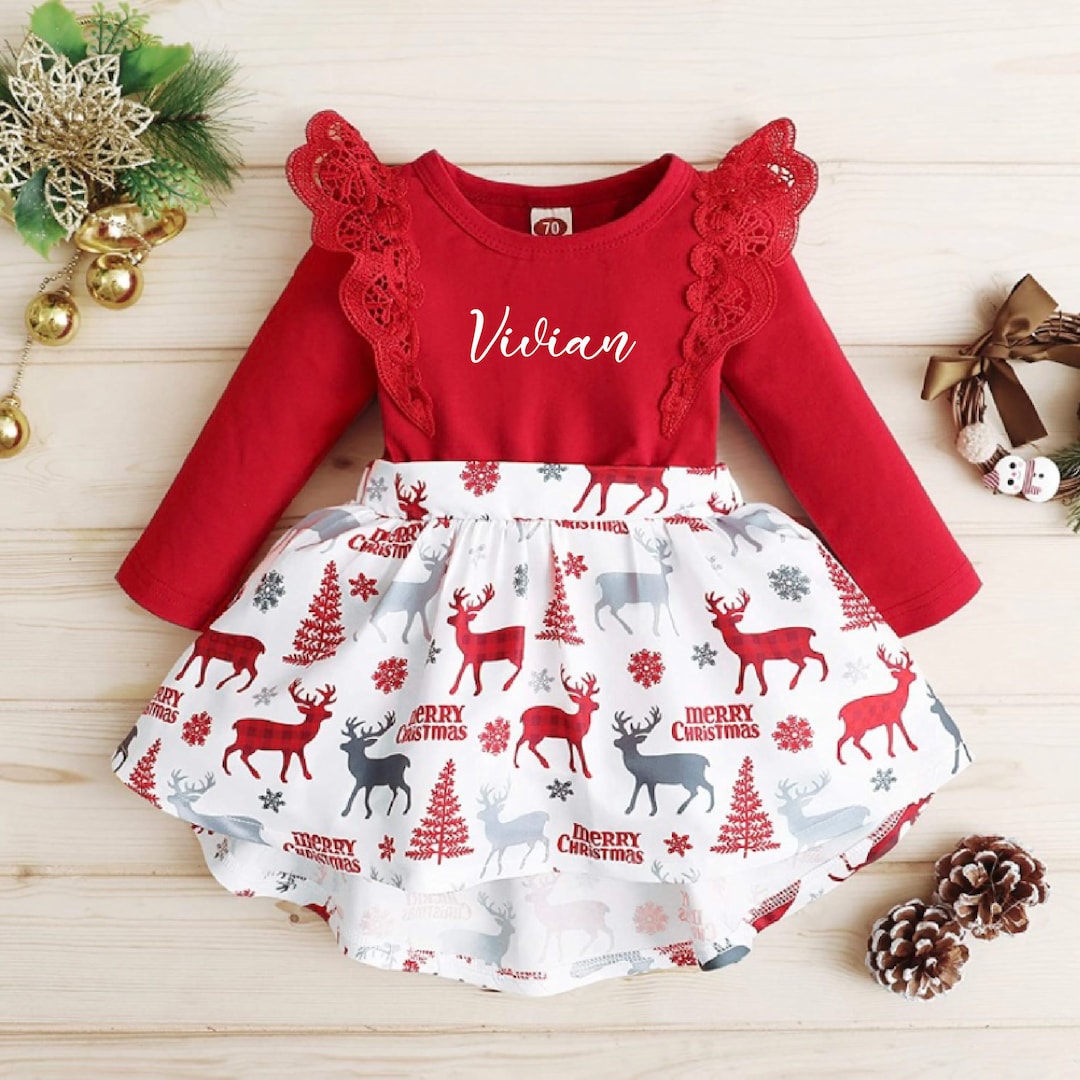 long holiday dresses women Long Sleeve Twirl Dress with Pockets - Baby Rose Holiday Floral main image 0