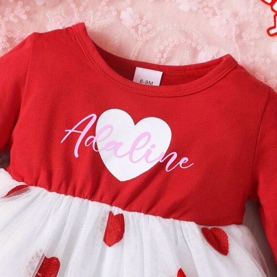 Baby girl coming home outfit, Organic order baby clothes, valentine hearts