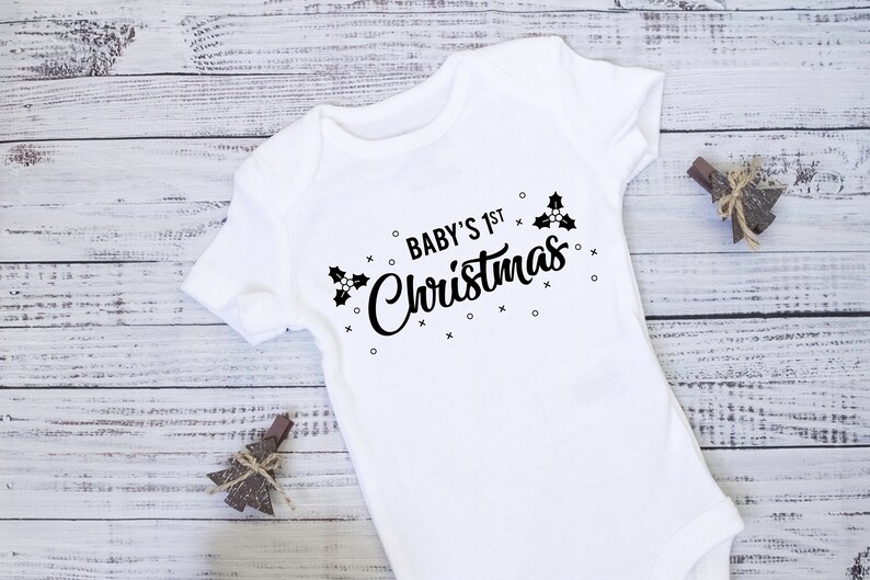 Baby First Christmas Onesie Baby Bodysuit Shower Gift Newborn Christmas Clothes