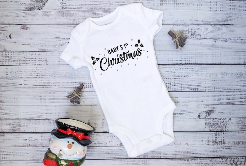 Baby First Christmas Onesie Baby Bodysuit Shower Gift Newborn Christmas Clothes