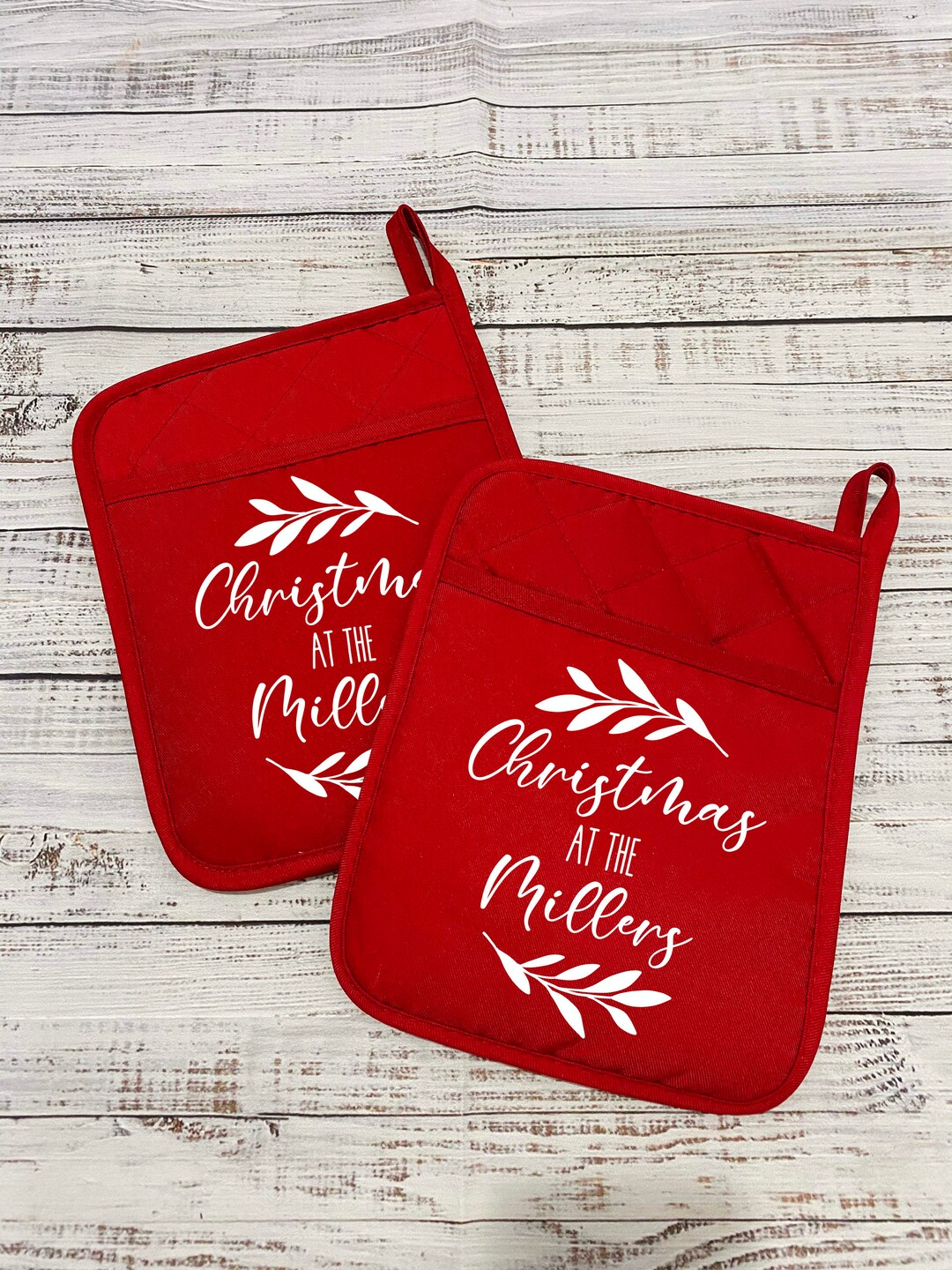 Personalized Christmas Gift, Oven Mitt, Kitchen Decor, Potholders