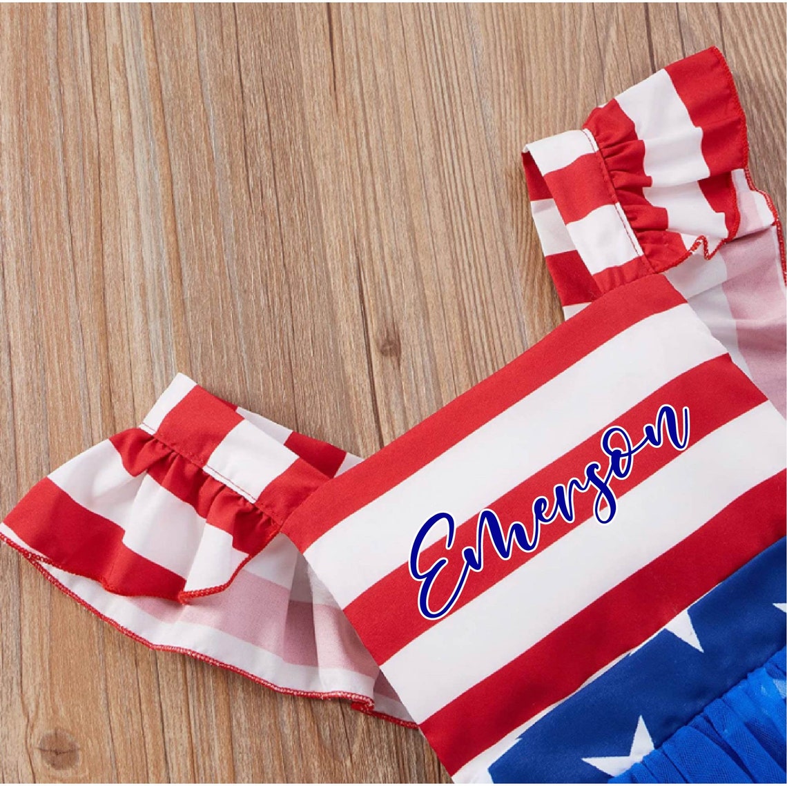 Baby Girl 4th of July Star Stripes Outfit Personalized Etsy