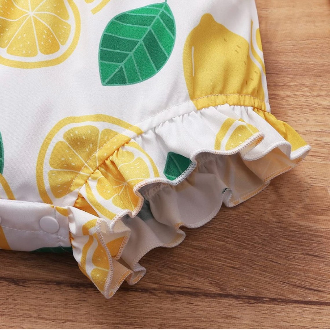 Baby Girl Lemon Outfit Personalized Clothes Set Summer Baby Etsy