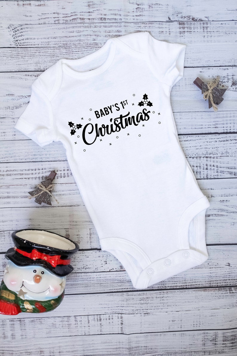 Baby First Christmas Onesie Baby Bodysuit Shower Gift Newborn Christmas Clothes