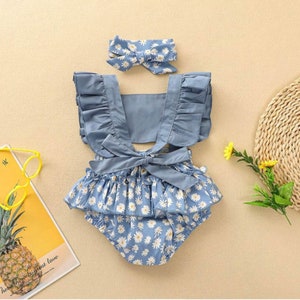 Baby Girl Flower Clothes Personalized Cute Baby Daisy Outfit - Etsy