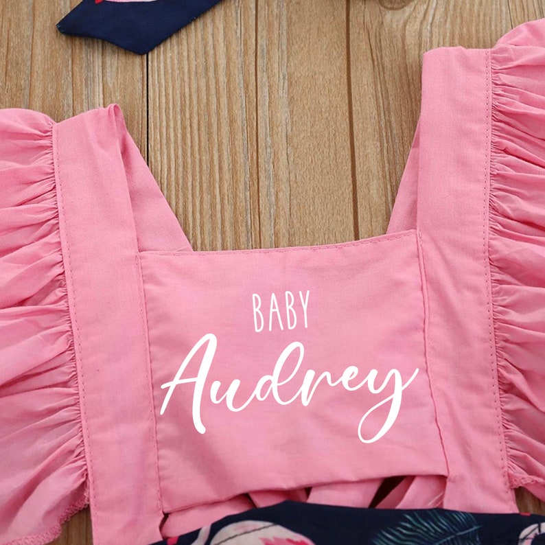 Baby Shower Gift Baby Girl Pink Flamingo Coming Home Outfit Birthday Outfit Fall Cute Outfit Personalized Gift Newborn for Photoshoot