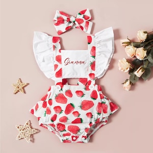 Baby Girl Strawberry Outfit, Personalized Berry First Birthday Outfit, Sweet One Outfit, Two Sweet Birthday Clothes, Smash Cake Outfit