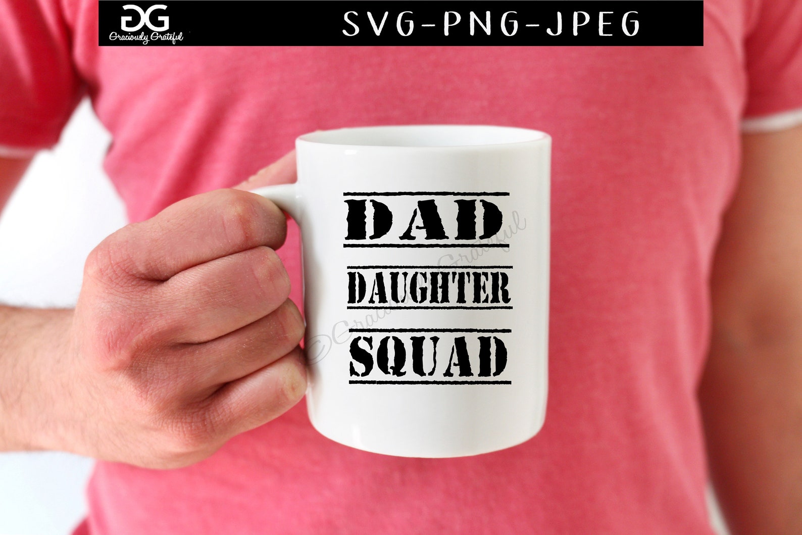 Download Dad Daughter Squad Father's Day SVG PNG JPEG Digital | Etsy