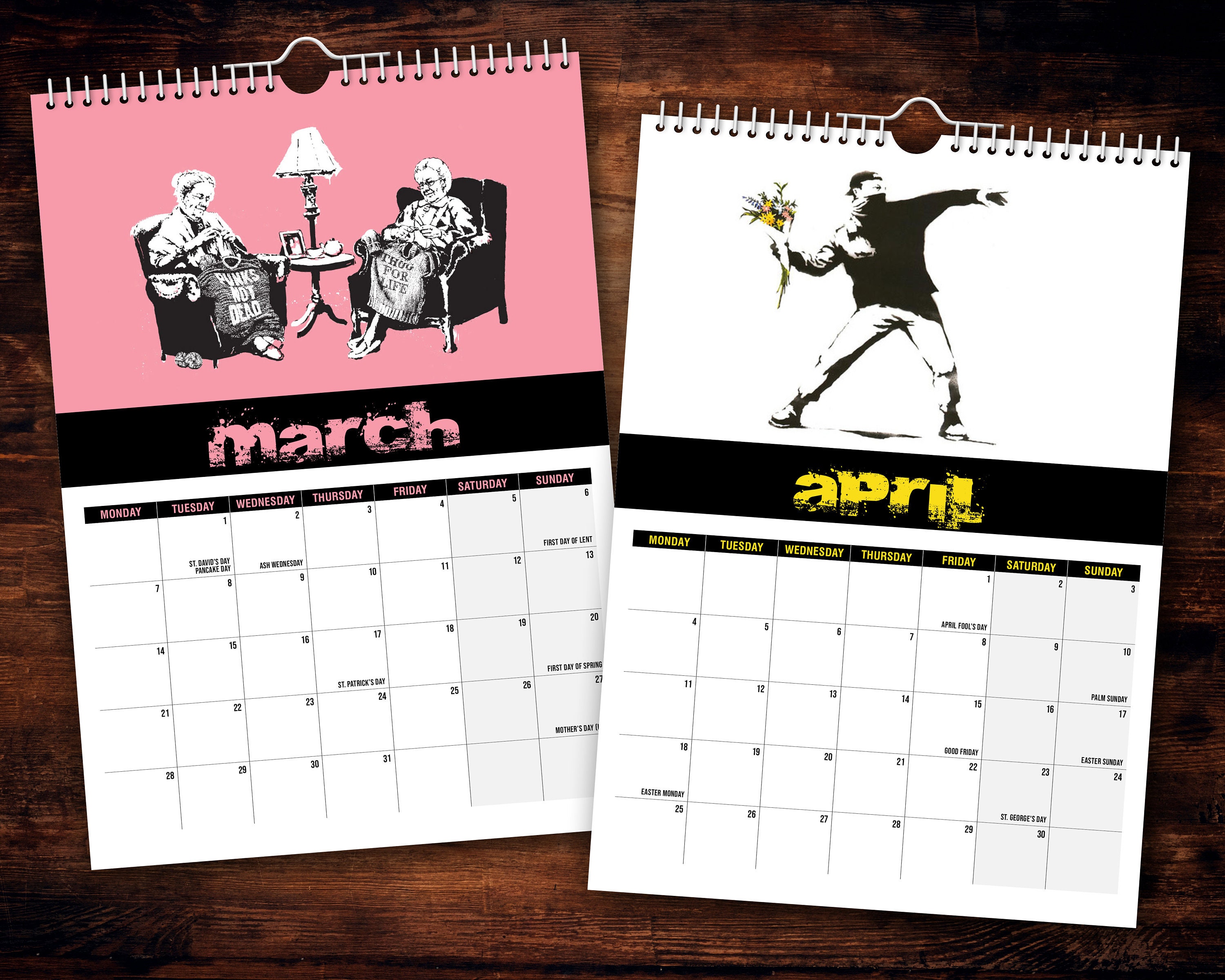 Banksy 2022 Wall Calendar // Art / Creative / Christmas / Etsy UK