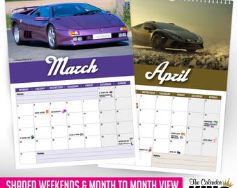 ランボルギーニ2025カレンダー Lamborghini 2025 - 16 Month Calendar: Original Red Robin