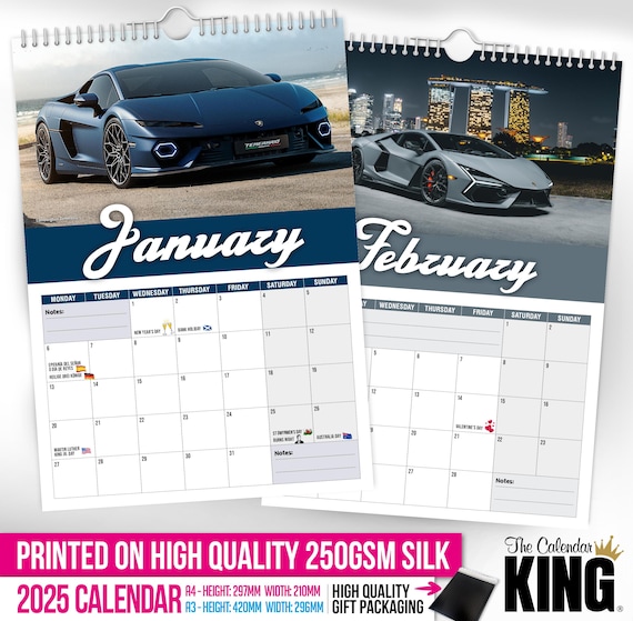 Lamborghini - 2025 Wall Calendar // Cars / Motoring