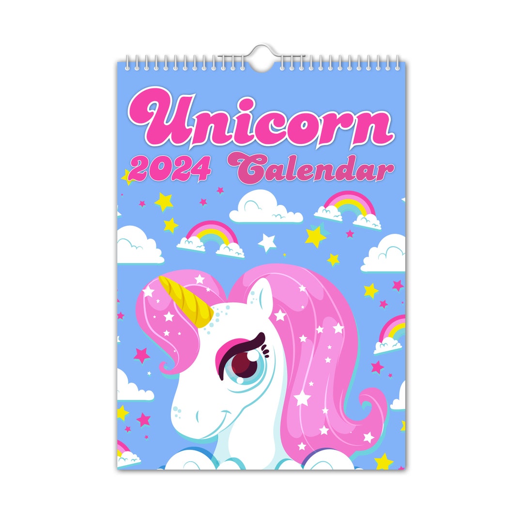 Unicorn 2024 Wall Calendar // Kids / Children's / Christmas / Birthday