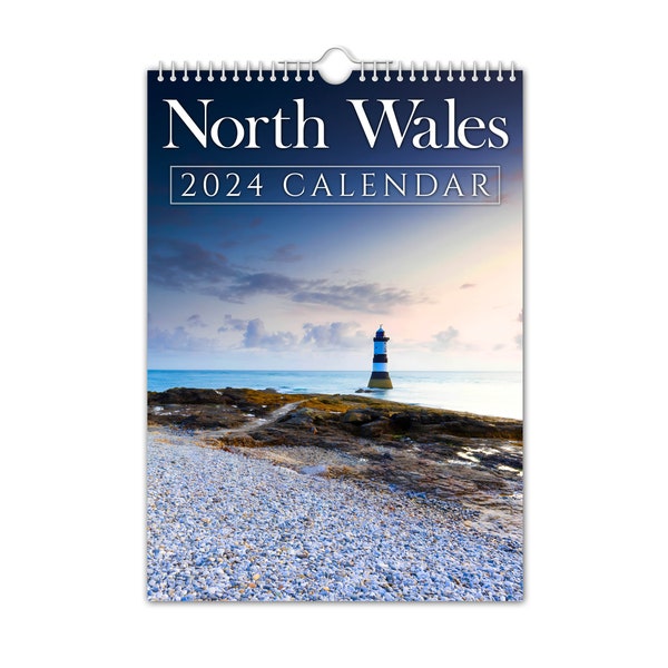 North Wales - 2024 Wall Calendar // North Wales / Christmas / Birthday / Gift Idea / Present / Novelty / Humour / Secret Santa