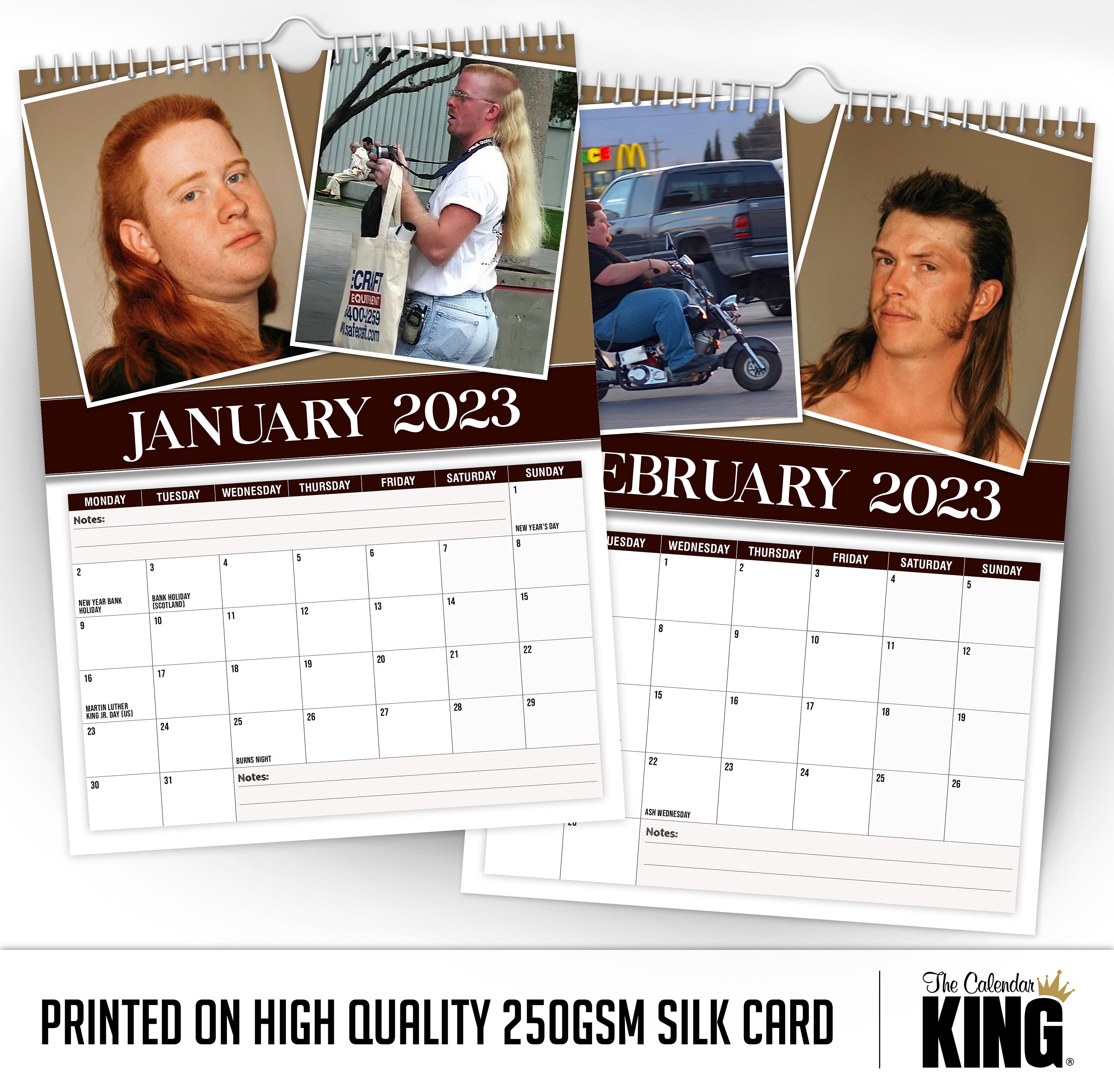 world-s-greatest-mullets-2023-wall-calendar-funny-etsy