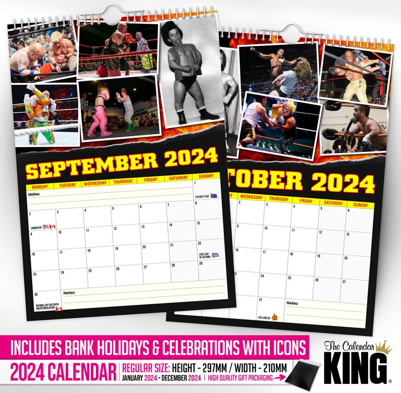 Miniature Wrestling 2024 Wall Calendar // Funny / Quirky / Christmas / Birthday / Gift Idea / Present / Novelty / Humour / Secret Santa image 6