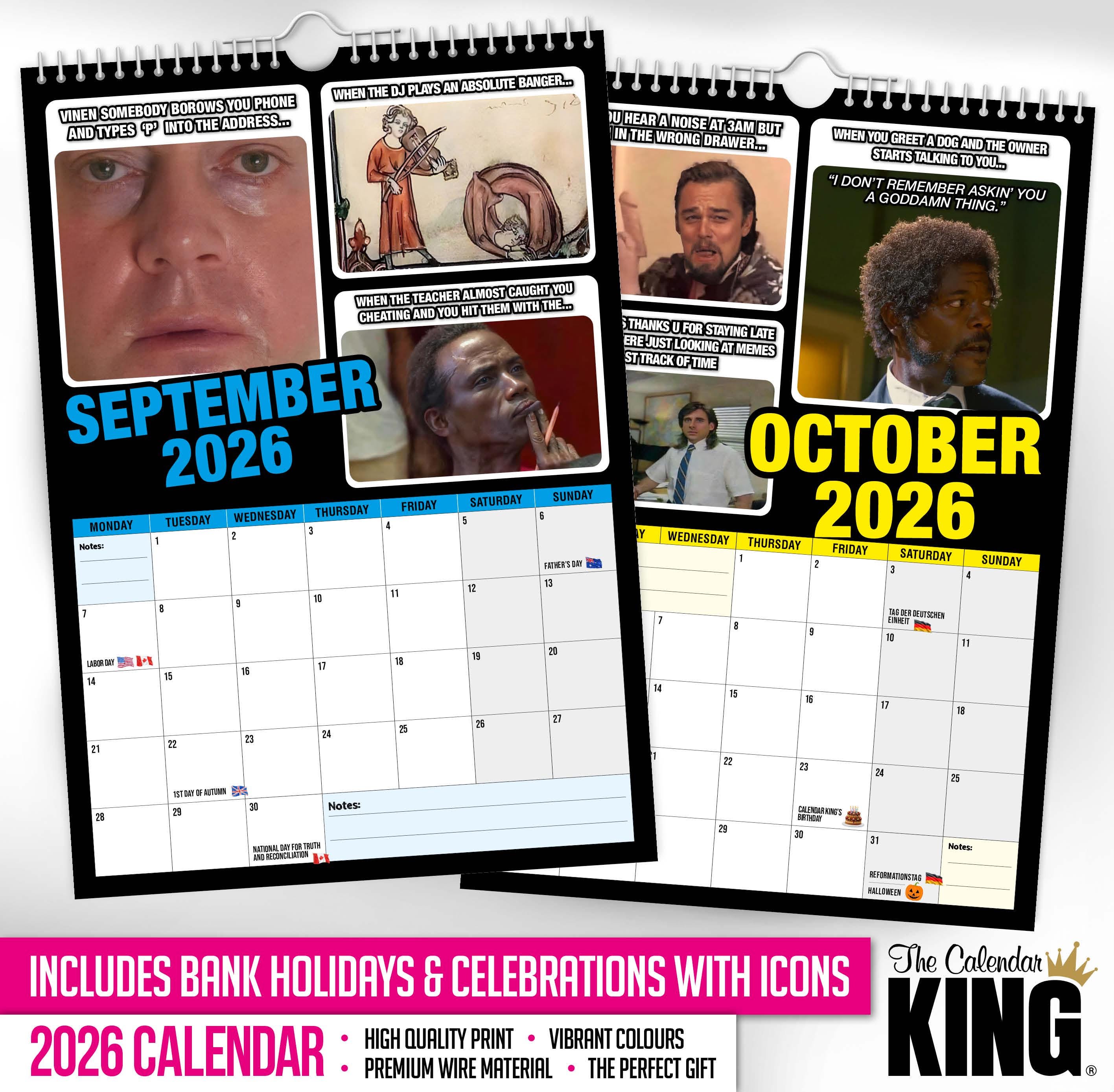 Snoopy Jong - 2026 Wall Calendar // Funny / Quirky / Christmas / Birthday / Gift Idea / Present / Novelty / Humour / Secret Santa - Ireland