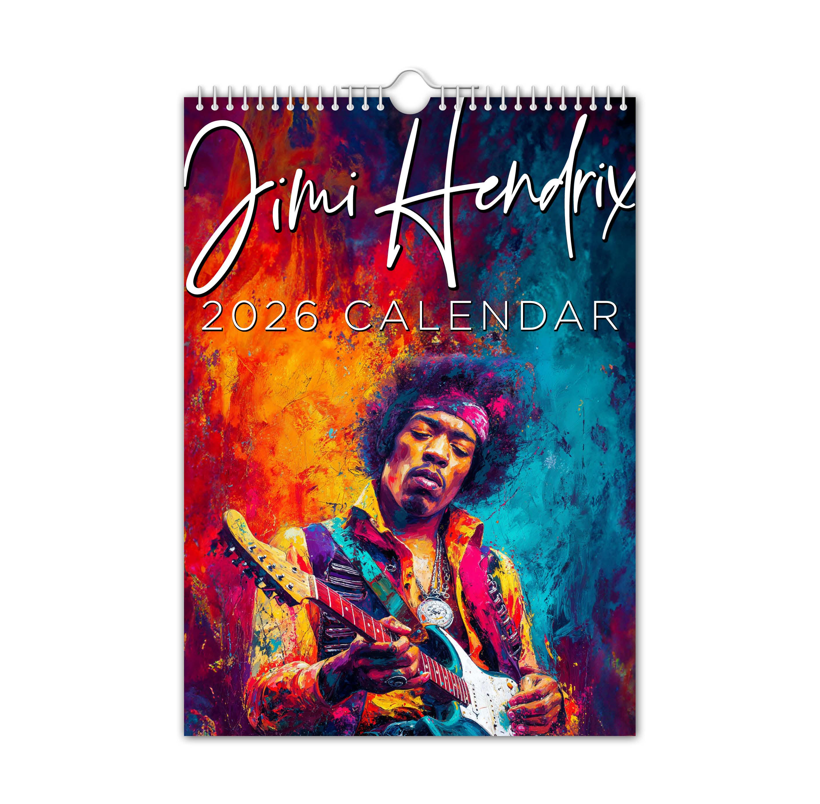 Discover Hendrix 2026 Vertical Wall Calendar Art Gift Idea Christmas Birthday
