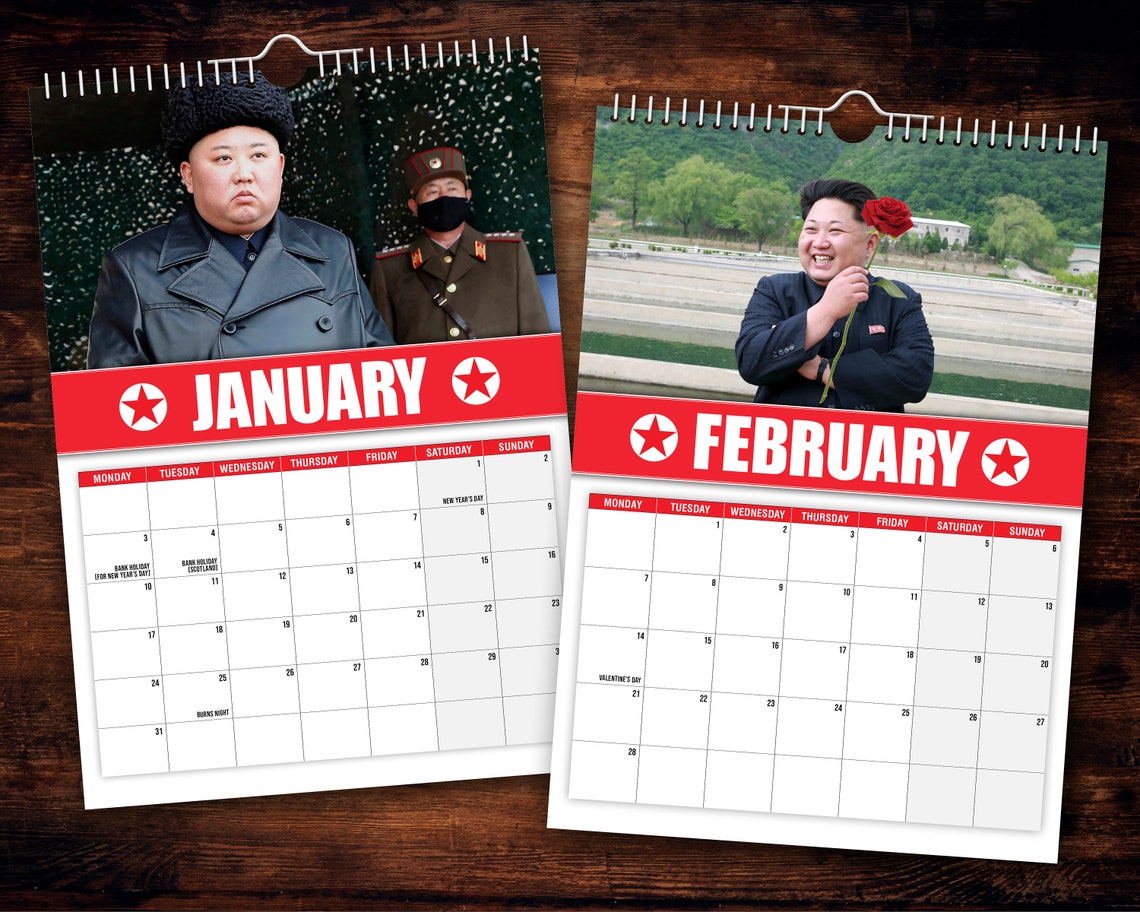 Weihnachten 2022 Lustig Kim JongUn 2022 Wandkalender / Lustig / Witzig / Etsy