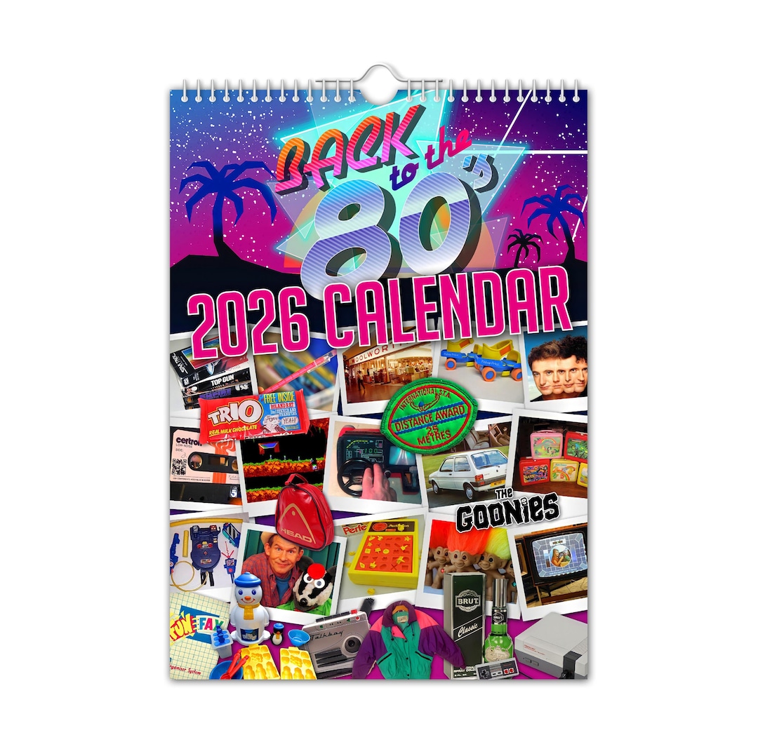 Back to the 80's - 2026 Wall Calendar - Nostalgic / Quirky