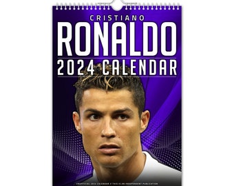 Cristiano Ronaldo - 2024 Wandkalender // Kerstmis / Verjaardag / Cadeau-idee / Aanwezig / Nieuwigheid / Voetbal / CR7