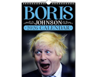 Boris Johnson - Calendario da parete 2026 // Divertente / Stravagante / Natale / Compleanno / Idea regalo / Presente / Novità / Umorismo / Babbo Natale segreto