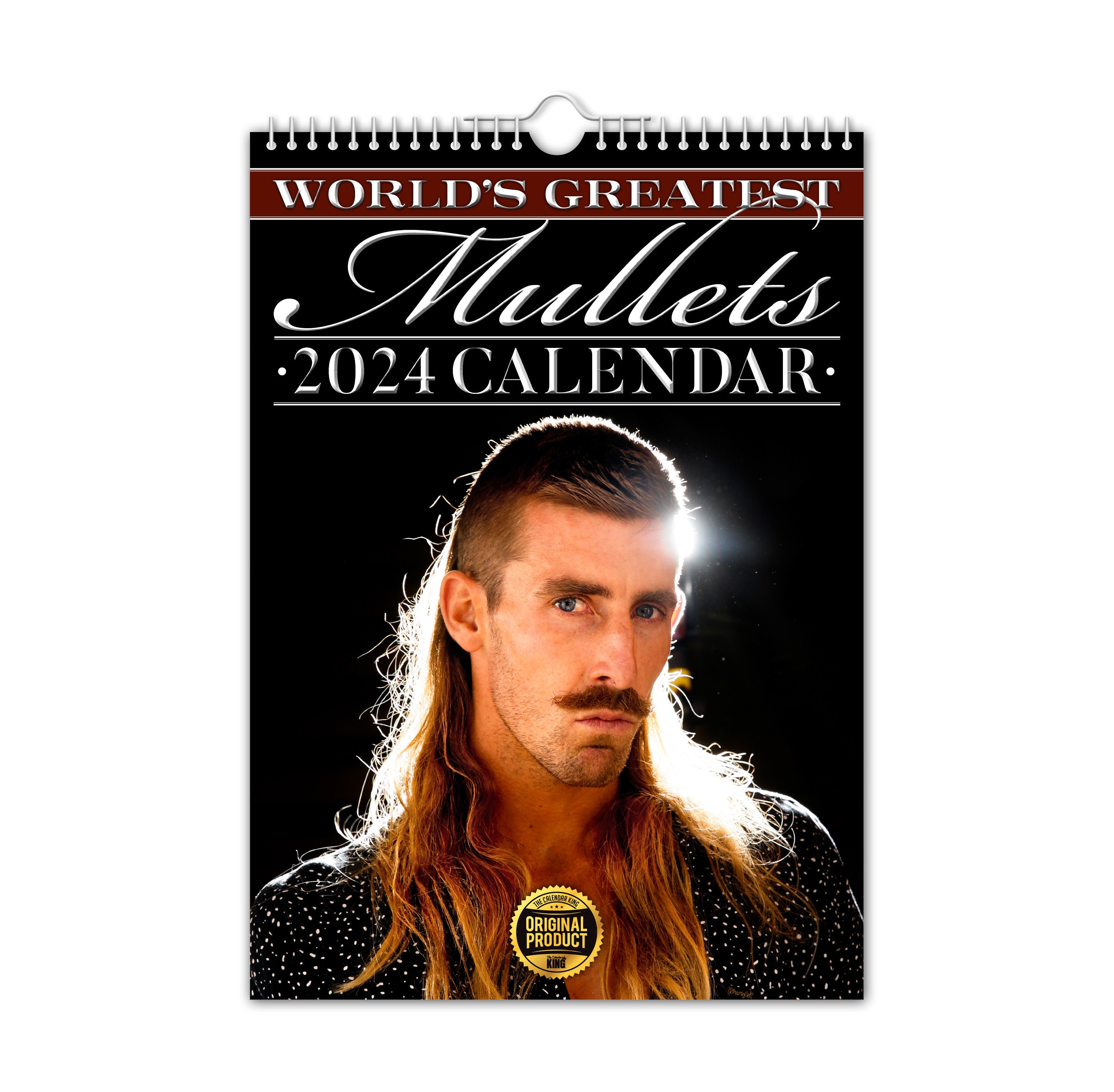 World's Greatest Mullets 2024 Wall Calendar // Funny / Quirky / Christmas /  Birthday / Gift Idea / Present / Novelty / Humour 