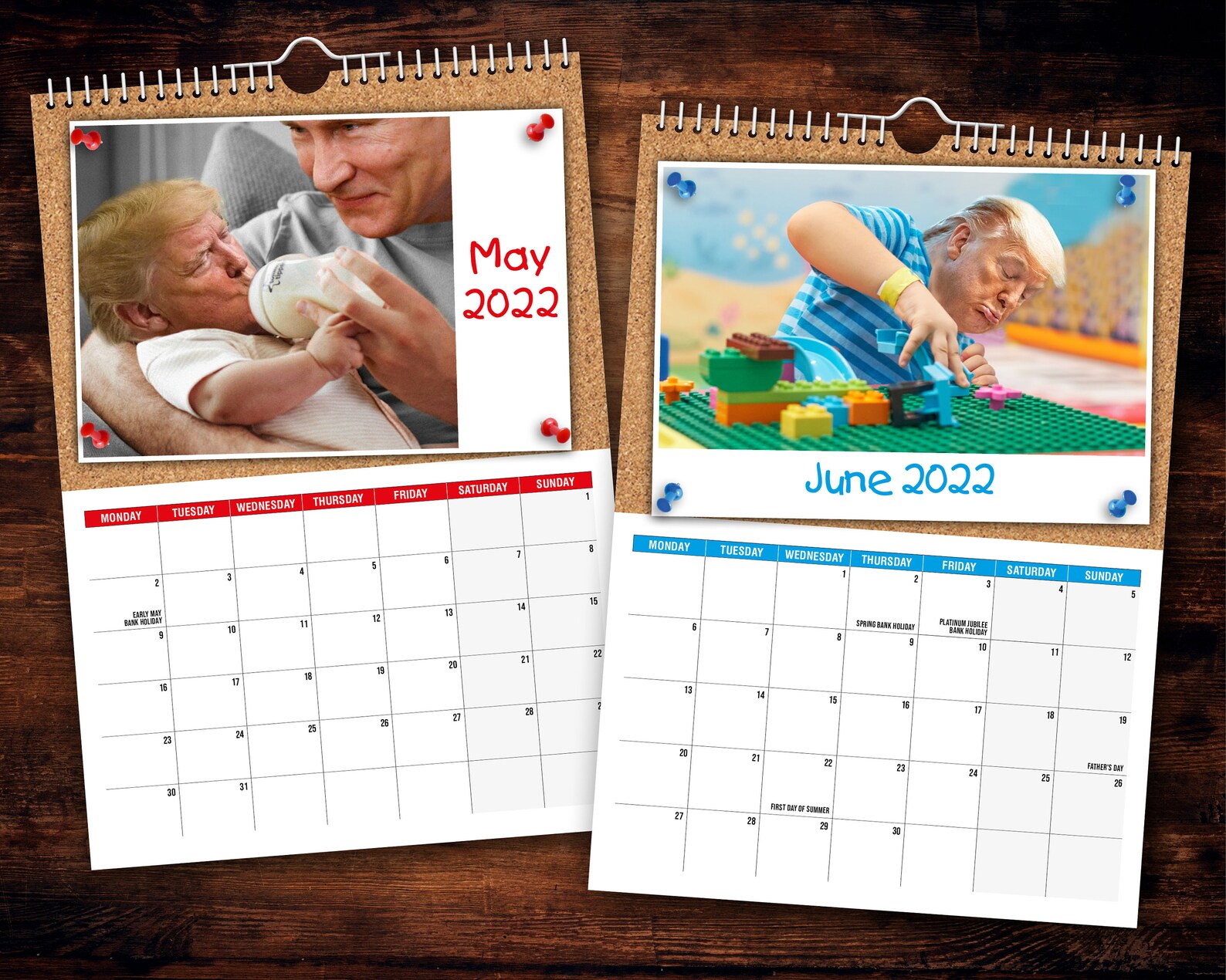 2022 Christmas Calendar Kid Trump 2022 Wall Calendar // Funny / Quirky / Christmas / Etsy