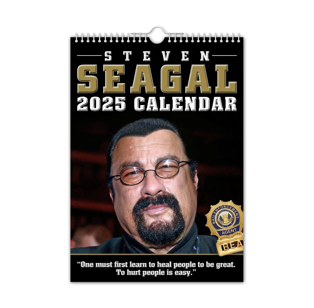 Steven Seagal 2025 Wall Calendar // Funny / Quirky / Christmas