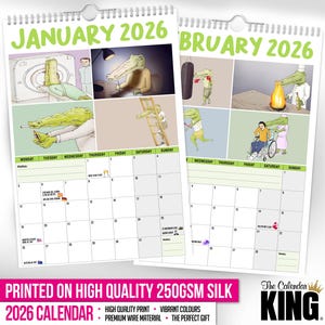 The Nakey Un - 2026 Wall Calendar // Funny / Quirky / Christmas / Birthday / Gift / Present - View #6